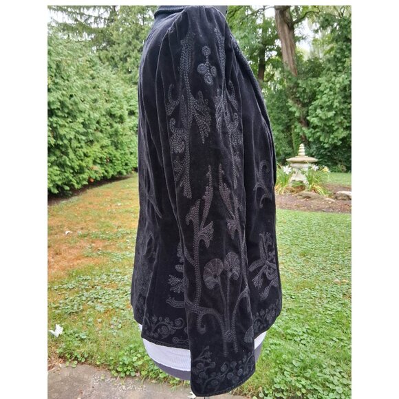 Gorgeous Velvet Embroidered Jacket Blazer Nygard Size 14 - Picture 3 of 5